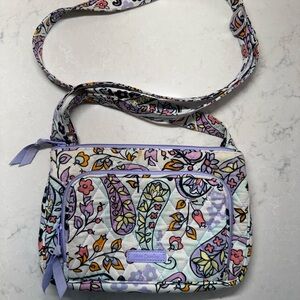 Vera Bradley Purple and White Quilted Crossbody Bag
